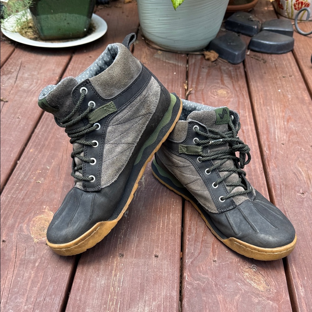 Forsake Duck Boots- Black and Cypress- women's 8 1/2